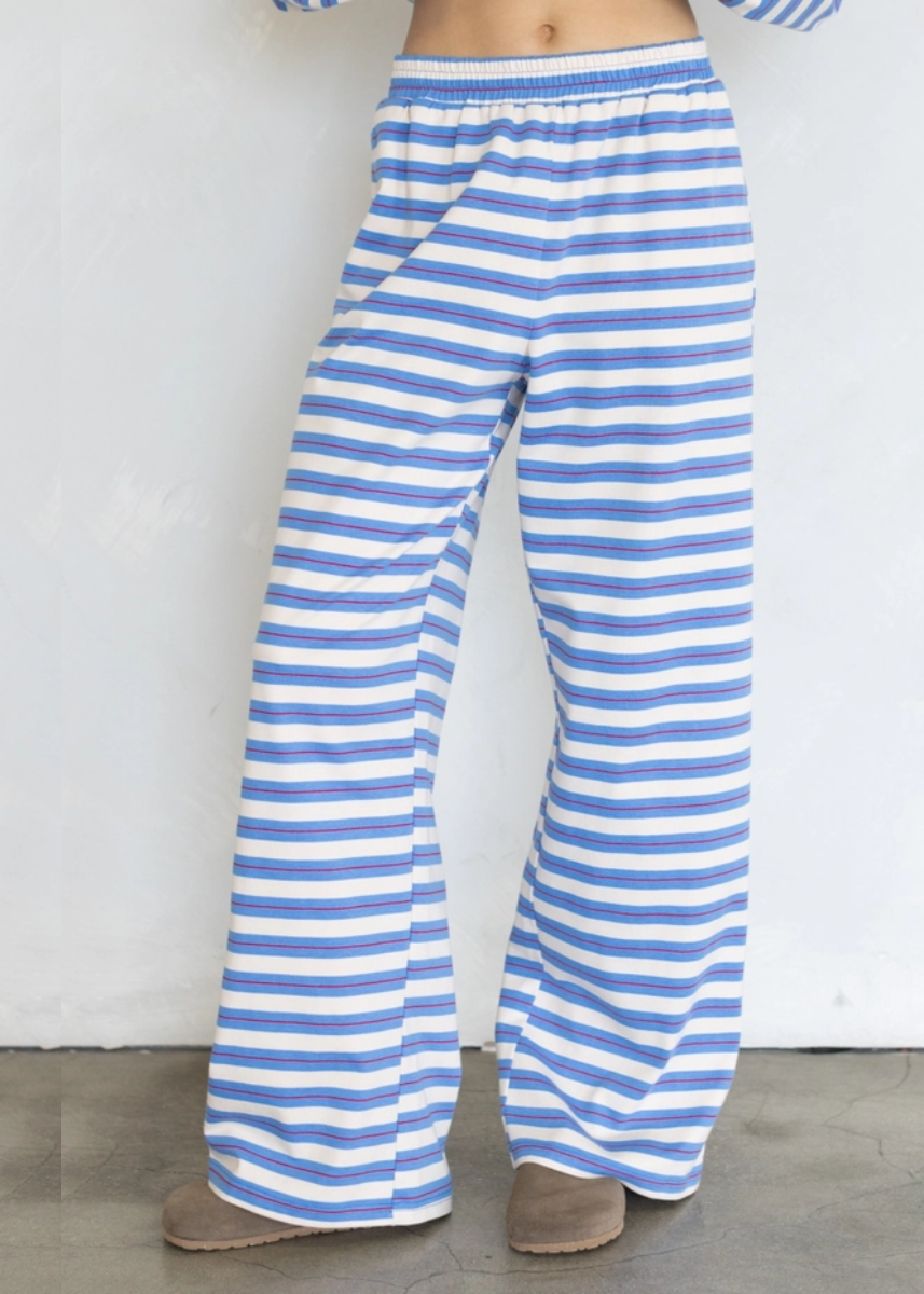 Paige Striped Pants - Blue Multi