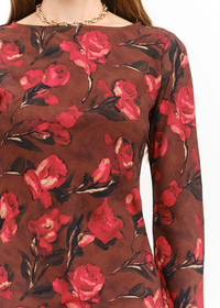 Palermo Dress - Brown Floral