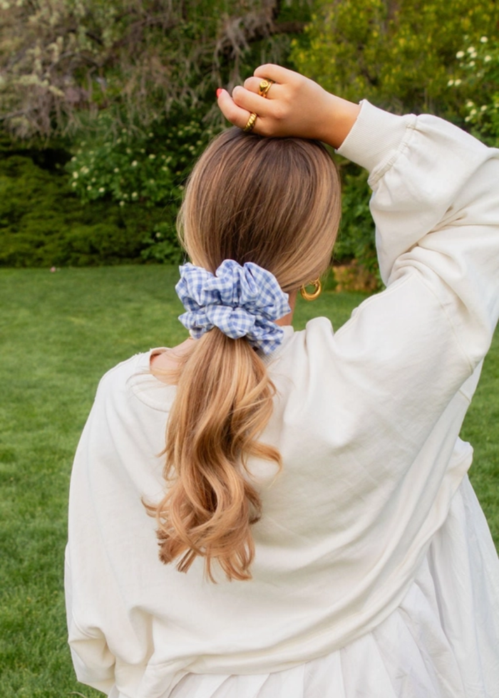 Jumbo Gingham Scrunchie - Picnic