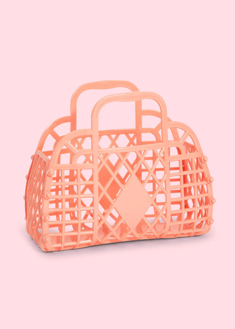 Small Retro Basket - Coral