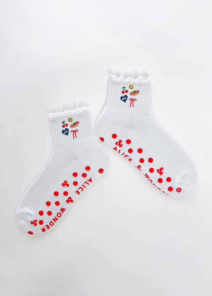 Chicago Icons Ruffle Pilates Sock