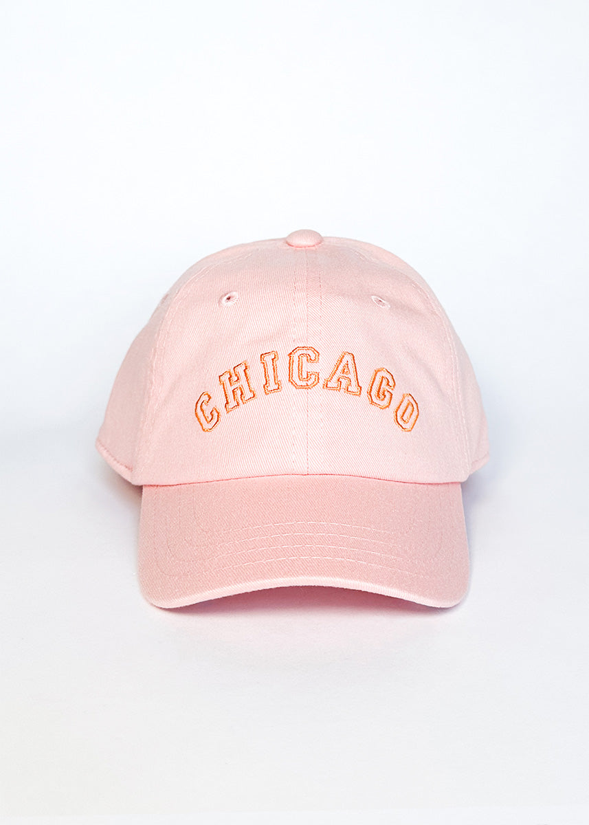 Toddler Chicago Arch Dad Hat - Pink & Orange