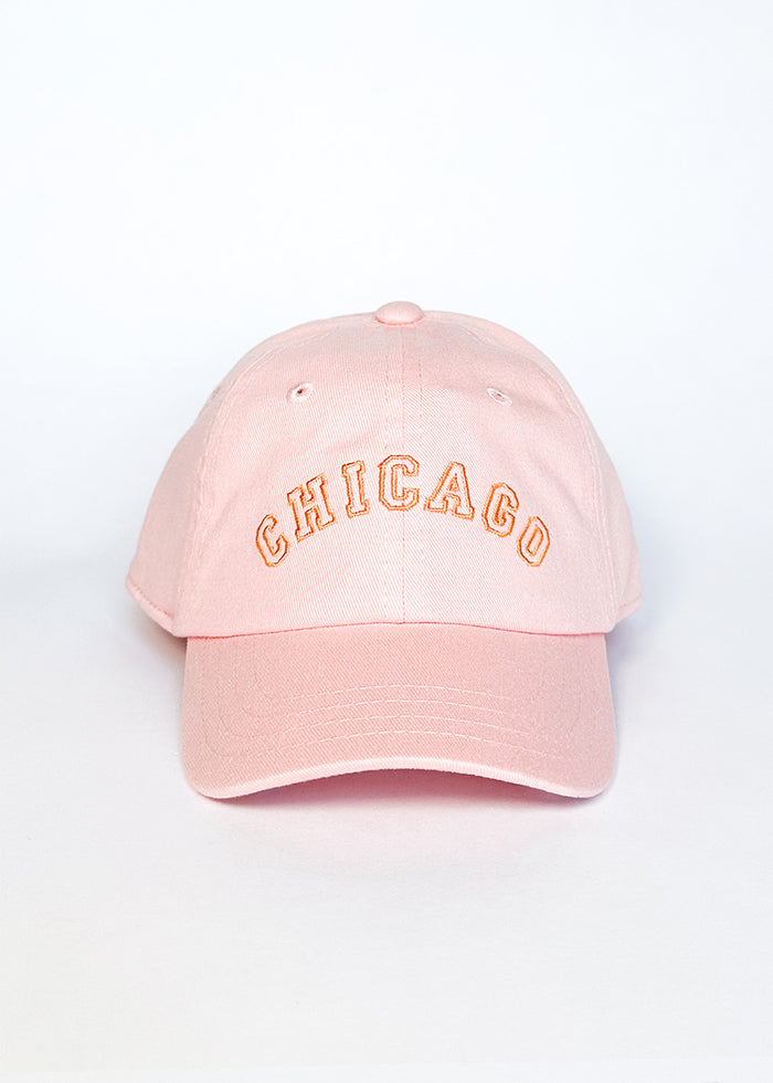 Toddler Chicago Arch Dad Hat - Pink & Orange