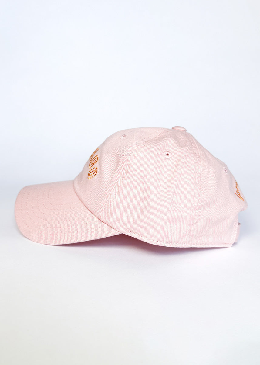 Youth Chicago Arch Dad Hat - Pink & Orange