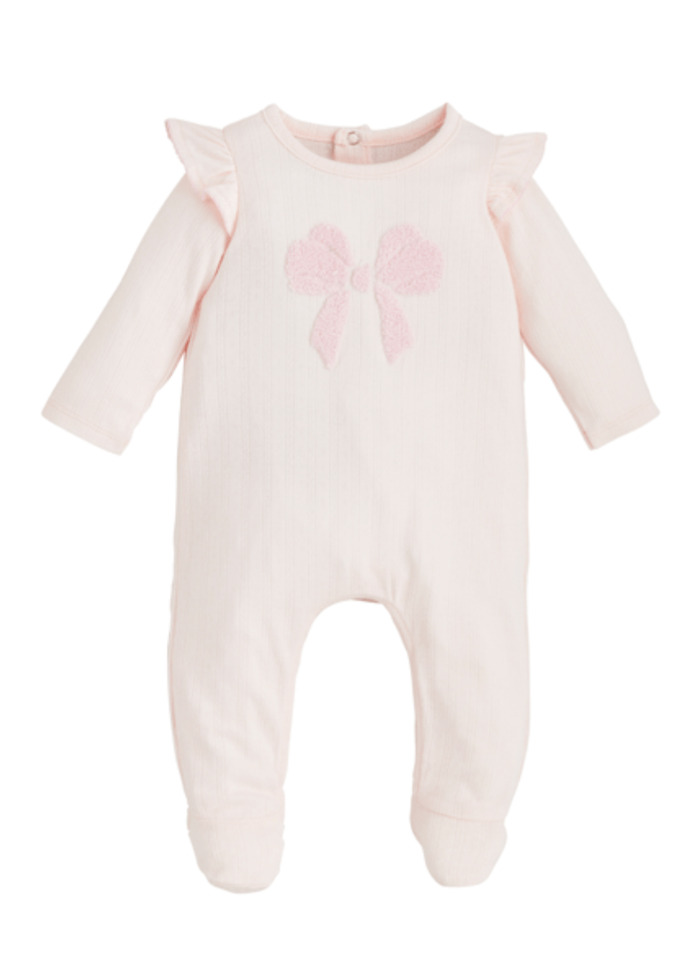 Pink Boucle Bow Sleeper