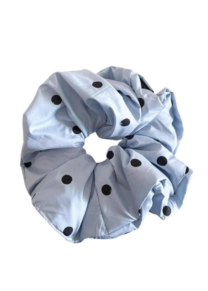 Polka Dot Scrunchie - Blue