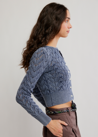 Pretty In Pointelle Cardi - Navy Academy