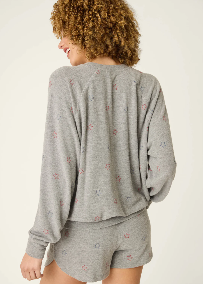 Red, White & Woof Long Sleeve - Dark Heather Grey