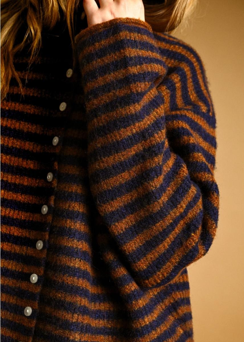 Remie Sweater - Brown & Navy