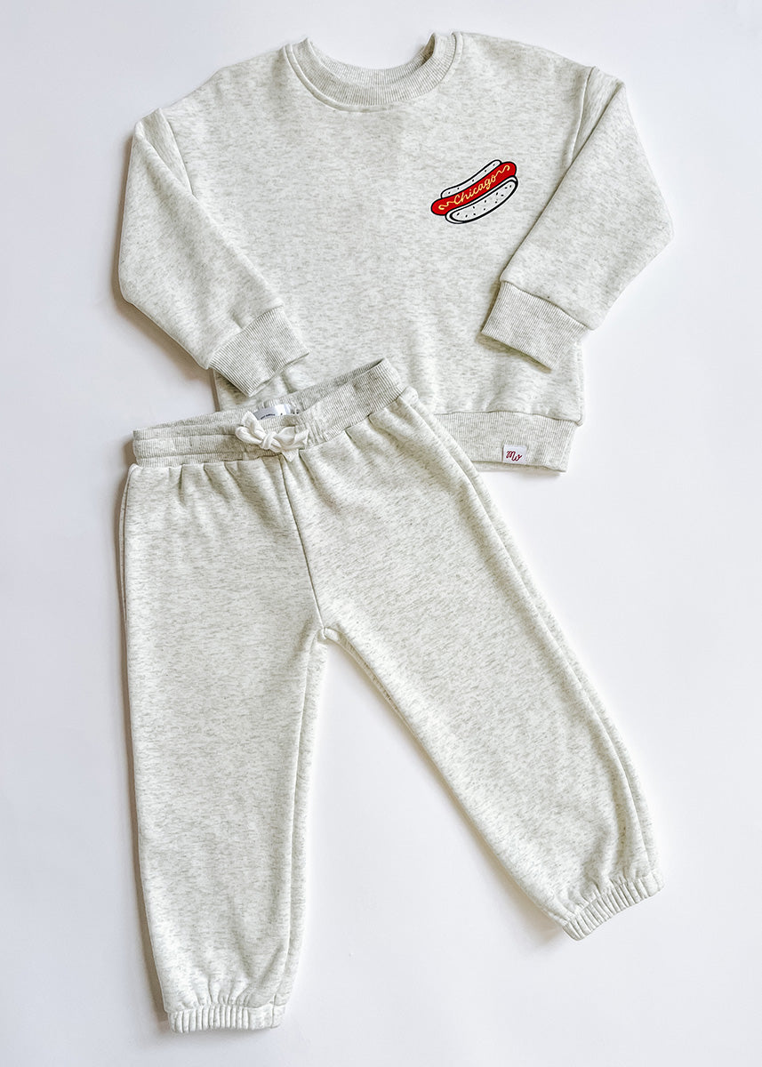 Hot Dog, Deep Dish, Repeat Sweatsuit Set