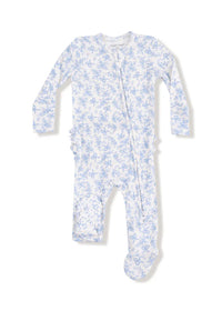 2-Way Ruffle Zipper Footie - Romi Floral