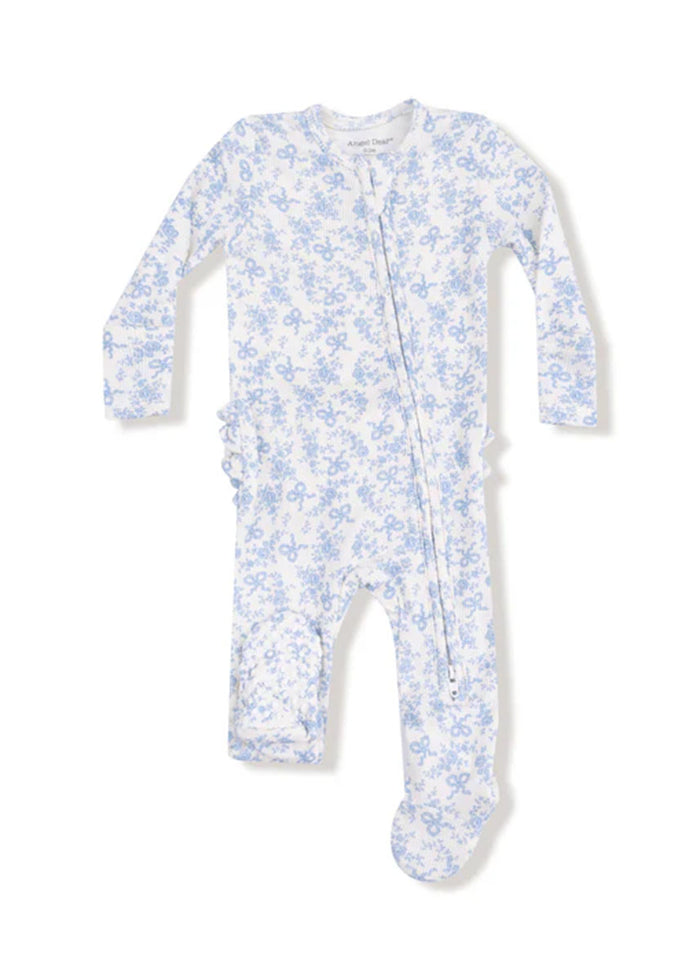 2-Way Ruffle Zipper Footie - Romi Floral