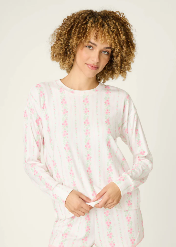 Roses Are Pink Long Sleeve - Ivory