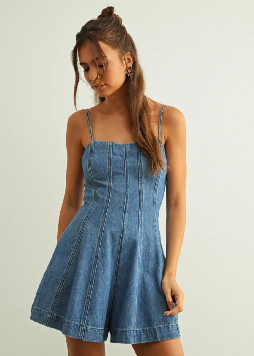 Roxie Jumpsuit - Washed Denim