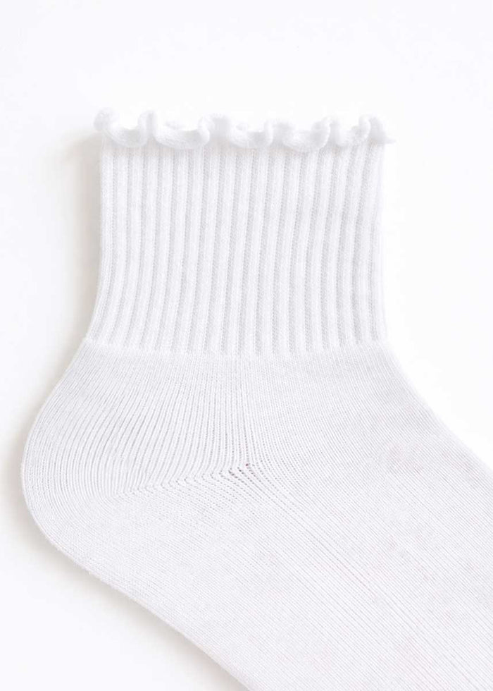 Custom Embroidered Ruffle Sock