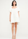 Jennie Denim Babydoll Mini Dress - Off-White