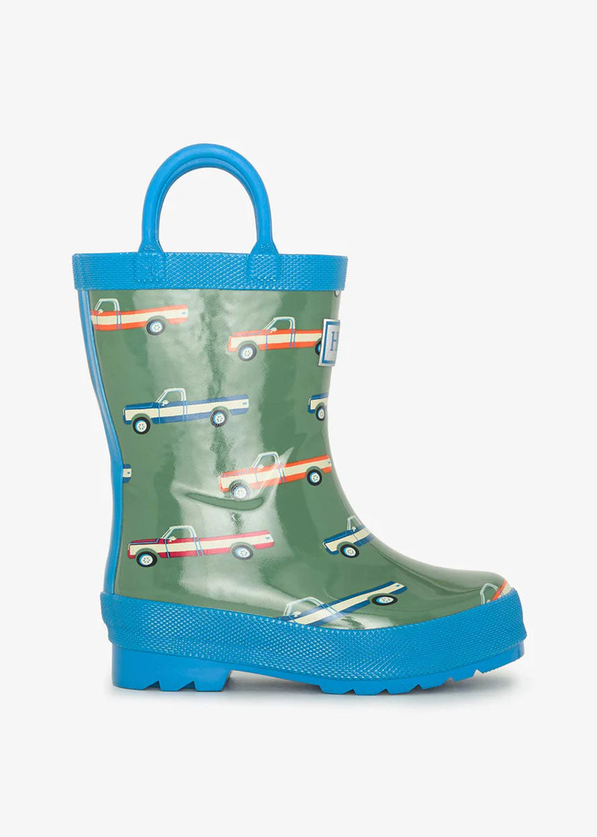 Handled Rain Boots - Big Trucks