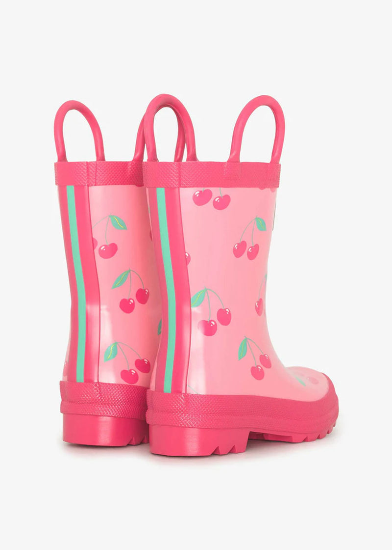 Handled Rain Boots - Cherries