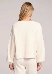 Quinn Tie-Front Sweater - Natural