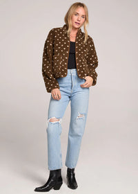 Madisyn Sherpa Heart Jacket - Olive