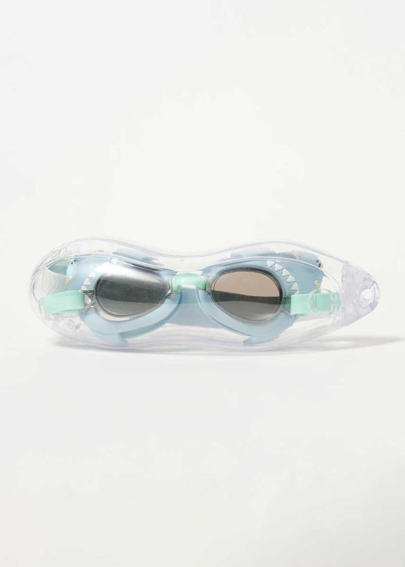 Salty The Shark Mini Swim Goggles - Aqua