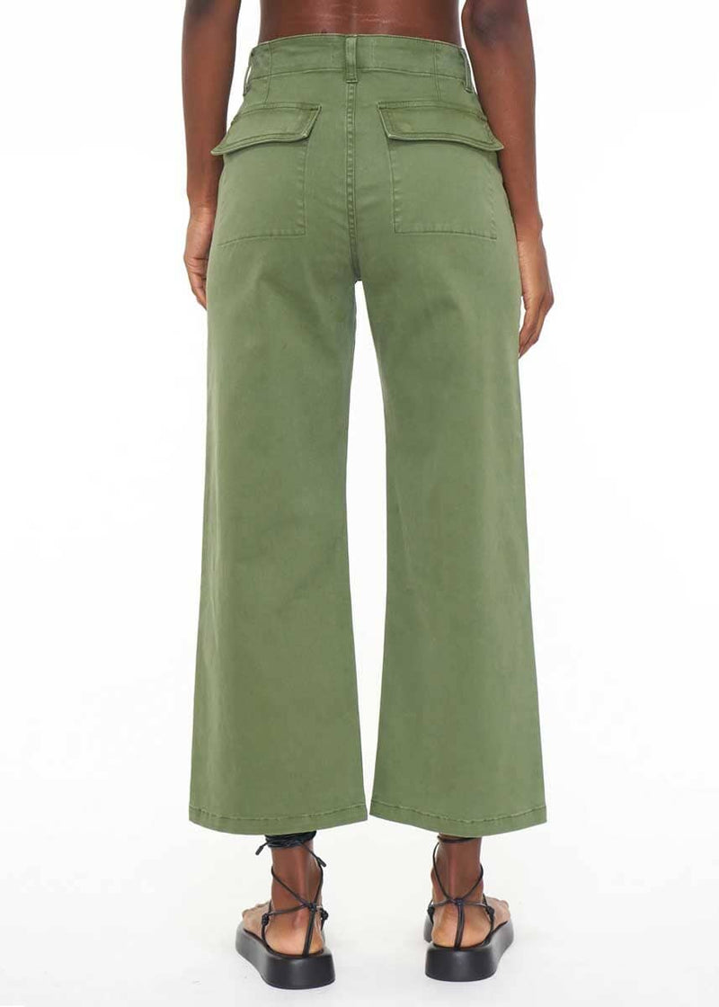 Sophia Wide Leg Utility Ankle - Basil