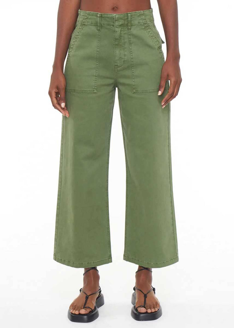 Sophia Wide Leg Utility Ankle - Basil