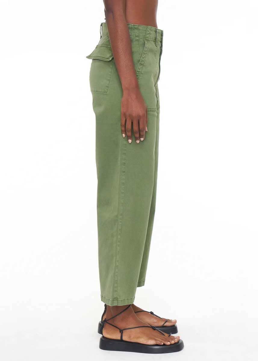 Sophia Wide Leg Utility Ankle - Basil