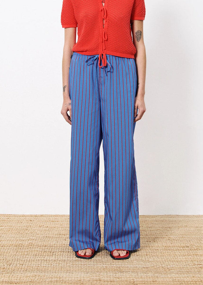 Edeline Striped Pants - Bleu Electrique