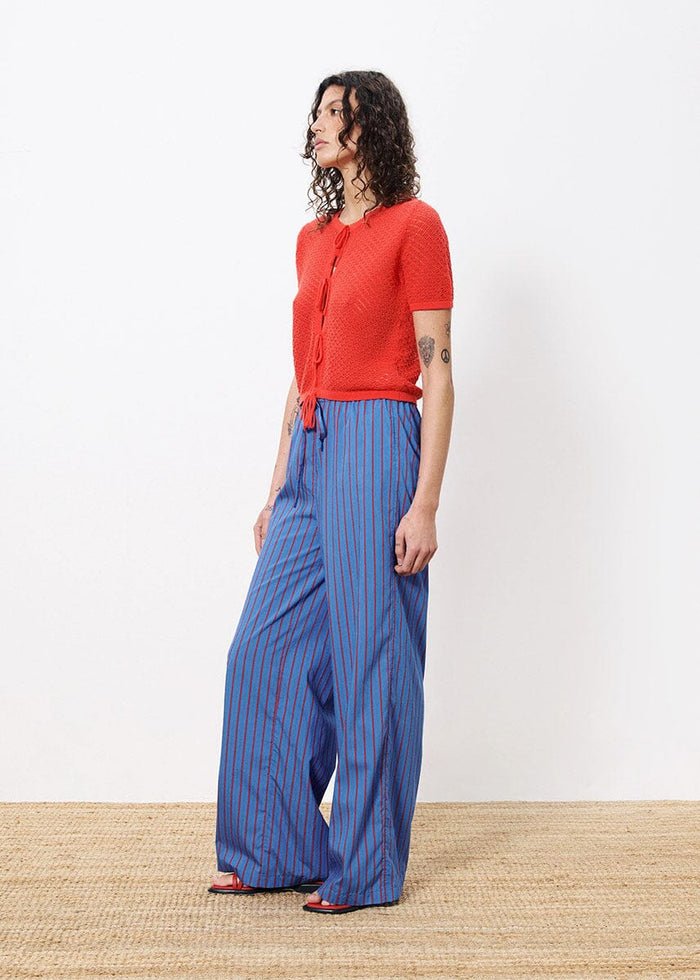 Edeline Striped Pants - Bleu Electrique