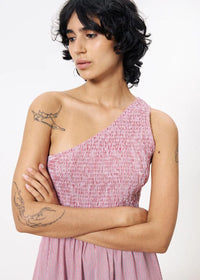 Afsa One-Shoulder Dress - Rouge