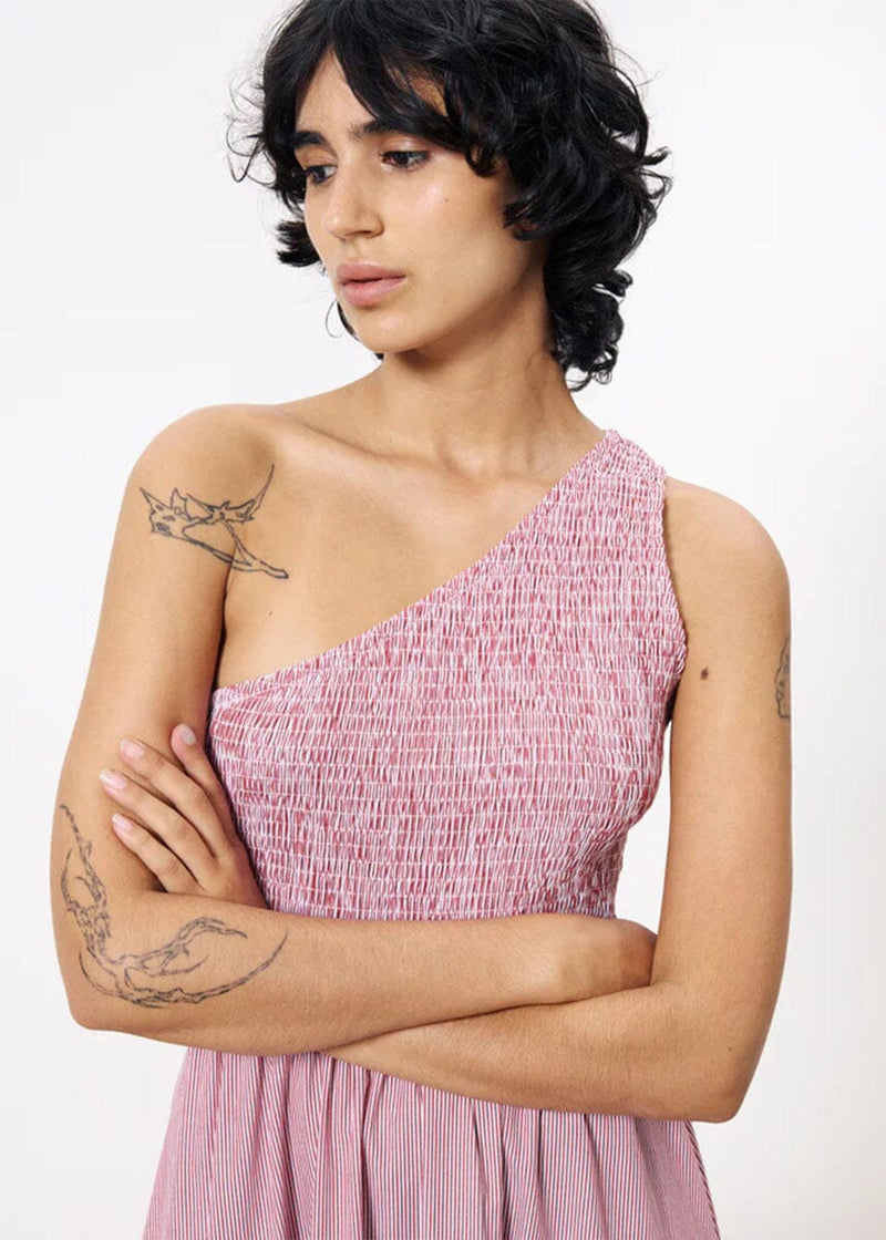 Afsa One-Shoulder Dress - Rouge