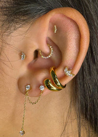 Dot Double Band Ear Cuff