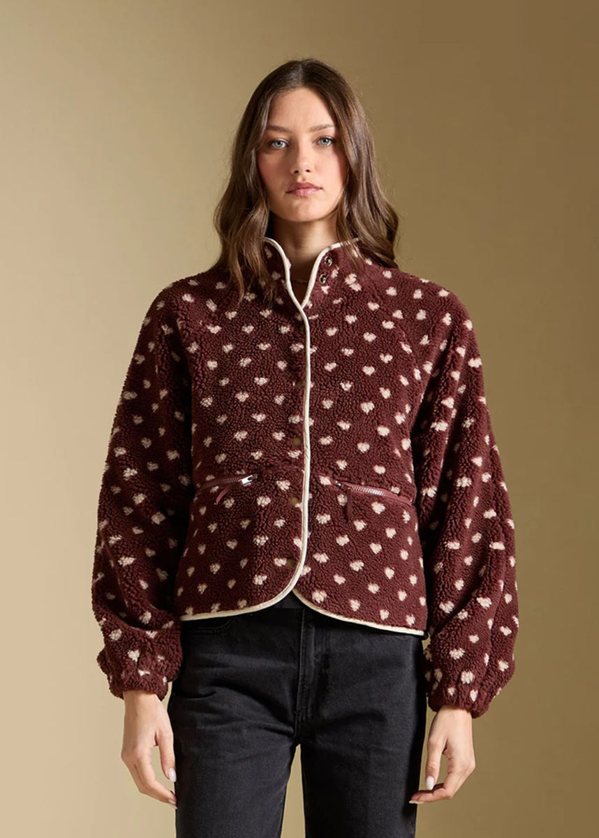 Deeda Sherpa Jacket - Merlot