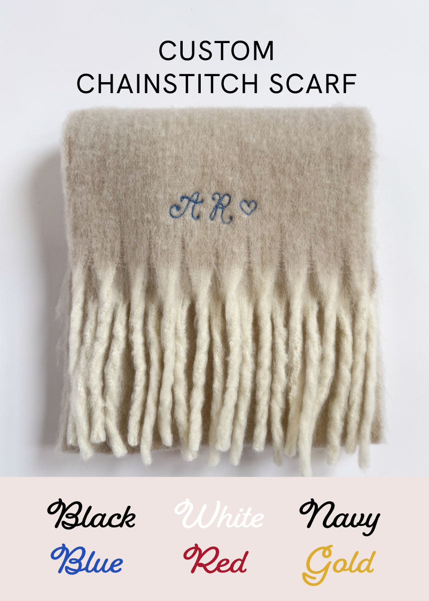 Mad Hatter Oversized Blanket Scarf - Espresso & Cream