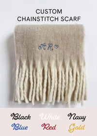 Mad Hatter Oversized Blanket Scarf - Espresso & Cream