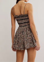 Bali Checked Out Printed Romper - Black Combo Ditsy