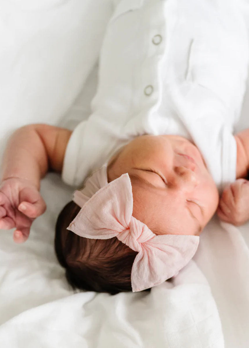 Itty Bitty Knot Headband - Rose Quartz