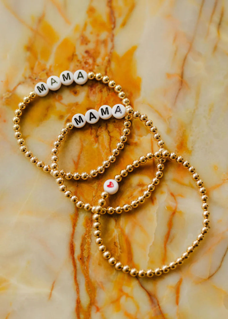 Gold-Filled Beaded Mama Bracelet