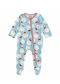 Santa Glow Footies - Blue