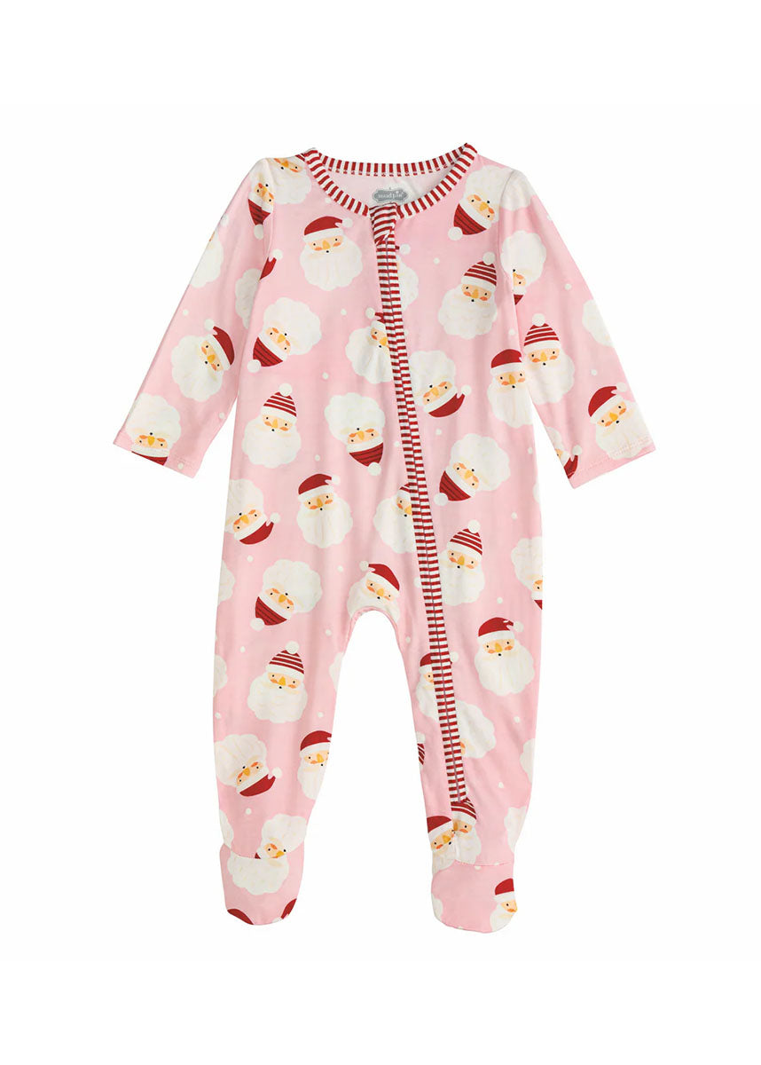 Santa Glow Footies - Pink