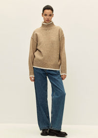 May Turtleneck Sweater - Taupe