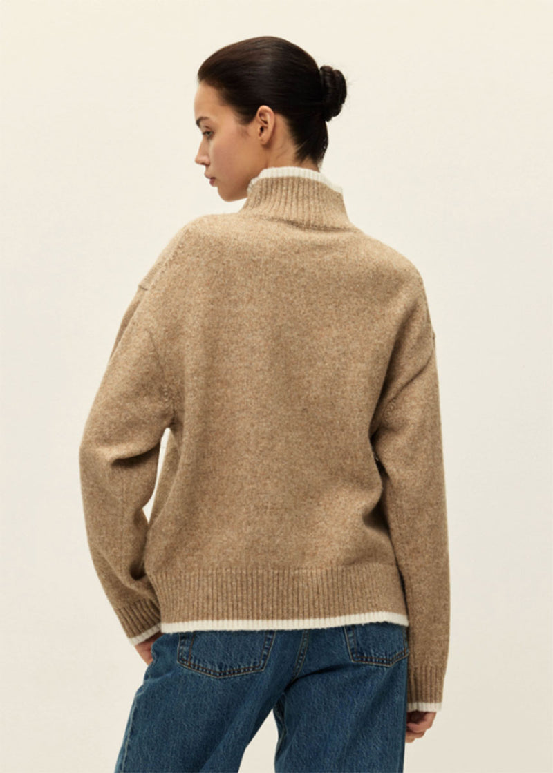 May Turtleneck Sweater - Taupe