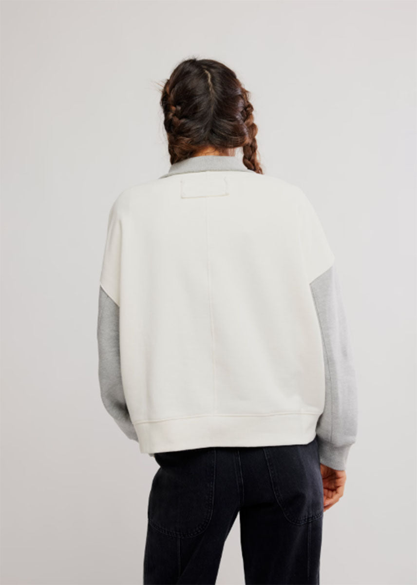 Colorblock Timeless Pullover - Heather Grey Combo