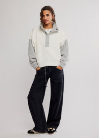 Colorblock Timeless Pullover - Heather Grey Combo