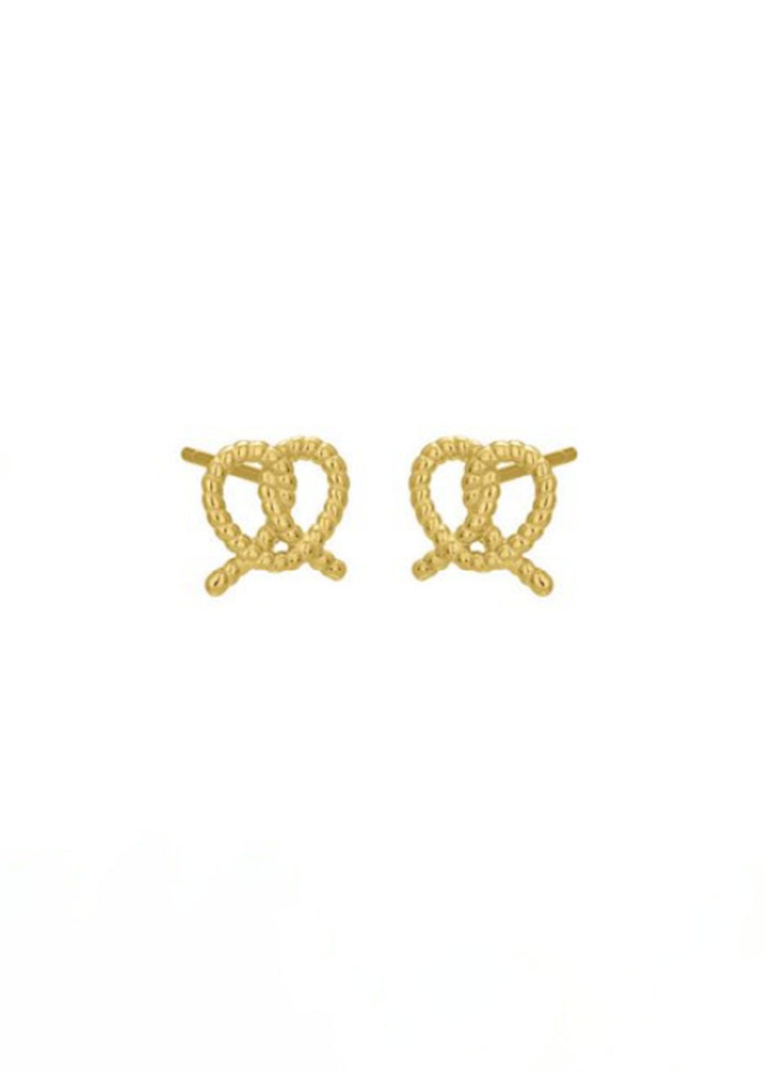 Littles Pretzel Twist Studs - Gold