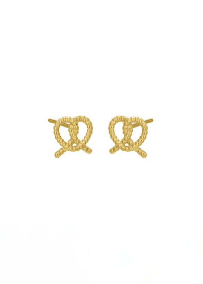 Littles Pretzel Twist Studs - Gold