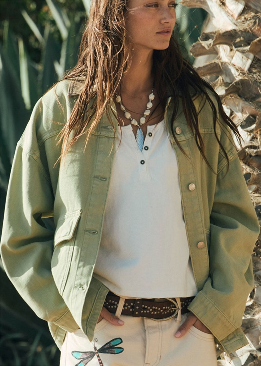 Lemon Denim Jacket - Washed Sage