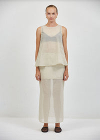 Camille Sheer Skirt - Taupe