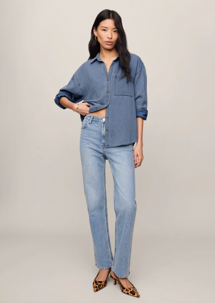 The Perfect Twill Button Up - Classic Indigo